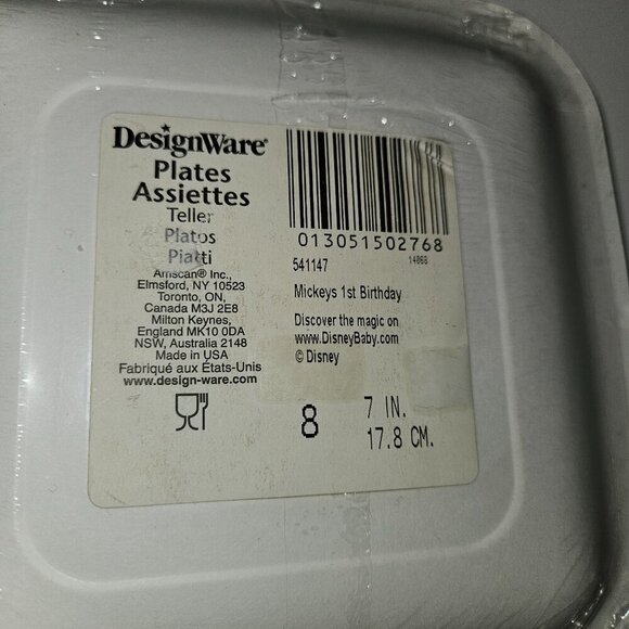 Plates Napkins Lot Disney Baby Mickey Mouse 1st Birthday Party Decor SEALED READ - Picture 10 of 11